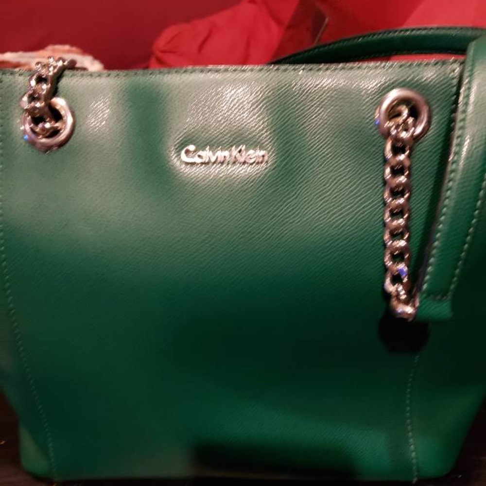 Green Calvin Klein purse